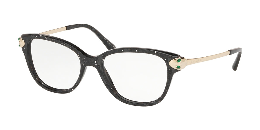 Bvlgari BV4176KF Square Eyeglasses  5412-BLACK BVLGARI MAMBA 53-17-140 - Color Map black