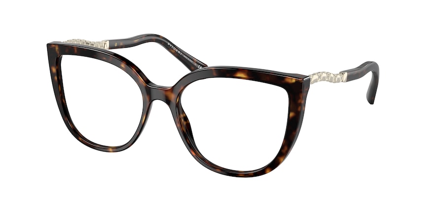 Bvlgari BV4214B Cat Eye Eyeglasses  504-HAVANA 54-17-140 - Color Map havana