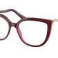 Bvlgari BV4214B Cat Eye Eyeglasses  5469-BORDEAUX ON TRANSPARENT RED 54-17-140 - Color Map purple/reddish