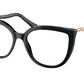 Bvlgari BV4214B Cat Eye Eyeglasses  5518-BLACK 54-17-140 - Color Map black