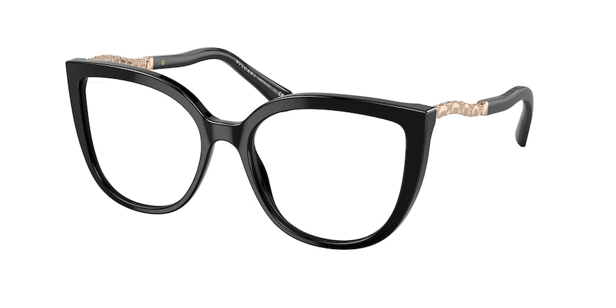 Bvlgari BV4214B Cat Eye Eyeglasses  5518-BLACK 54-17-140 - Color Map black