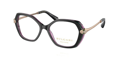 Bvlgari BV4215KB Butterfly Eyeglasses  5485-BLACK/EMERALD/AMETHYST 53-17-140 - Color Map black