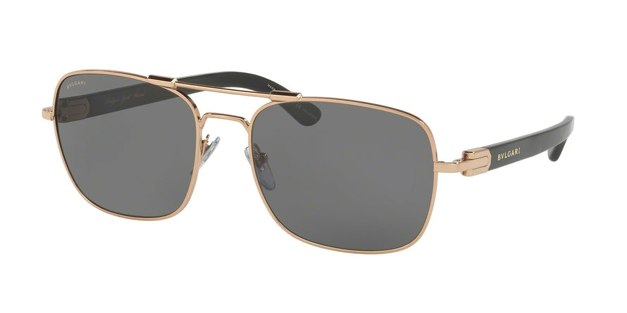 Bvlgari BV5039K Square Sunglasses  395/81-PINK GOLD PLATED 58-18-140 - Color Map gold