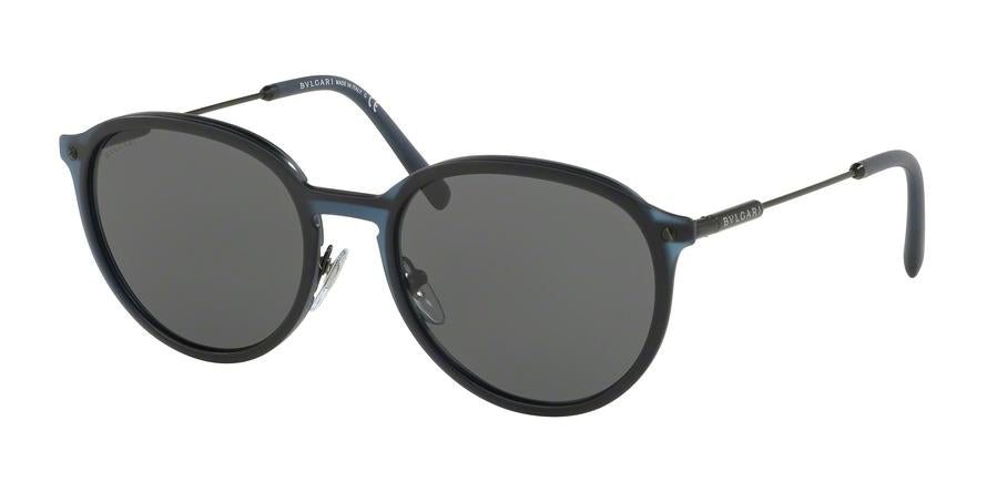 Bvlgari BV5045 Phantos Sunglasses  128/87-MATTE BLUE 55-19-145 - Color Map blue