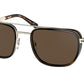 Bvlgari BV5053 Rectangle Sunglasses  202253-MATTE PALE GOLD 56-21-145 - Color Map gold