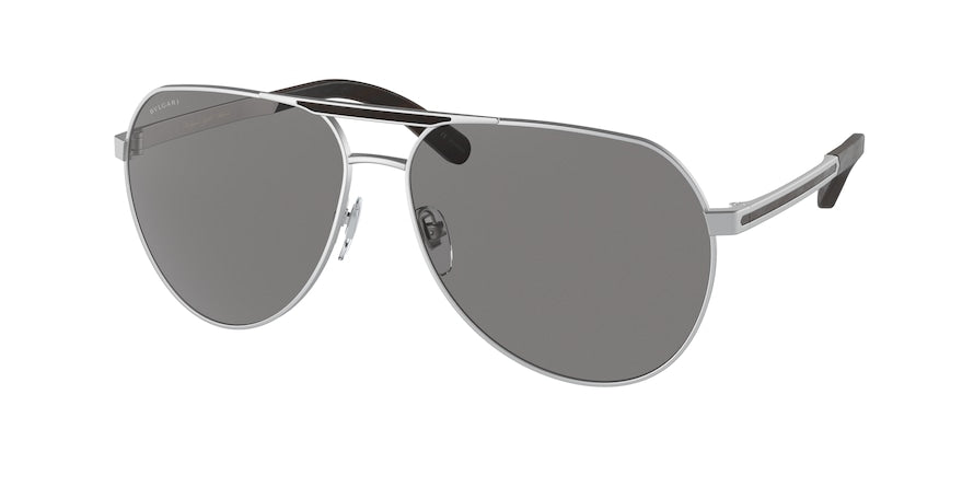 Bvlgari BV5055K Pilot Sunglasses  200781-MATTE SILVER PLATED 62-14-145 - Color Map silver