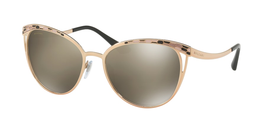 Bvlgari BV6083 Phantos Sunglasses  20145A-PINK GOLD 56-17-140 - Color Map gold