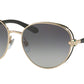 Bvlgari BV6087B Round Sunglasses  20238G-BLACK/PINK GOLD 57-17-140 - Color Map black