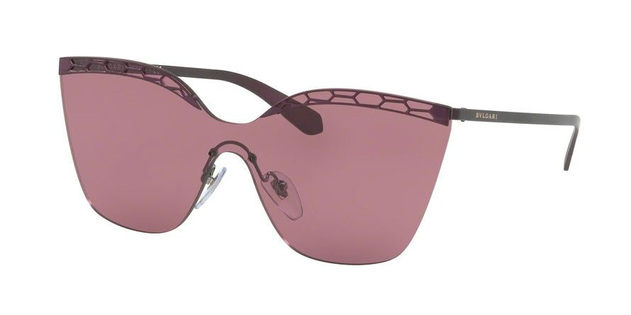 Bvlgari BV6093 Irregular Sunglasses  20321A-MATTE PLUM VIOLET/PLUM VIOLET 37-137-140 - Color Map violet