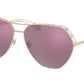 Bvlgari BV6098 Pilot Sunglasses  2014AK-PINK GOLD 61-14-140 - Color Map violet
