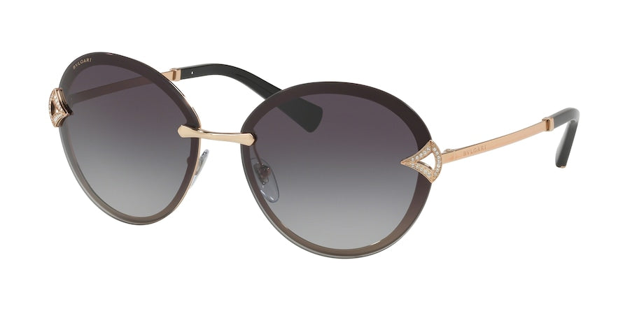 Bvlgari BV6101B Oval Sunglasses  20148G-PINK GOLD 61-15-135 - Color Map gold