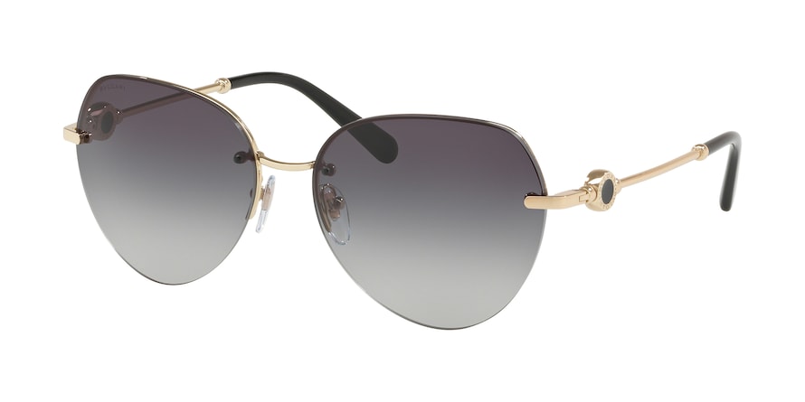 Bvlgari BV6108 Pilot Sunglasses  278/8G-PALE GOLD 58-16-140 - Color Map gold