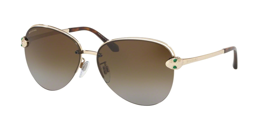Bvlgari BV6121KB Pilot Sunglasses  2041T5-PALE GOLD PLATED 59-14-140 - Color Map gold