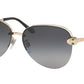 Bvlgari BV6121KB Pilot Sunglasses  395/T3-PINK GOLD PLATED 59-14-140 - Color Map gold