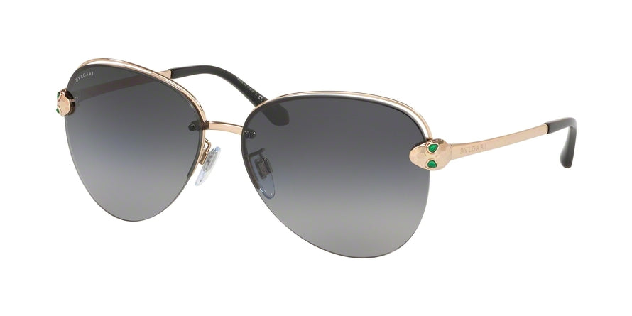 Bvlgari BV6121KB Pilot Sunglasses  395/T3-PINK GOLD PLATED 59-14-140 - Color Map gold