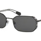 Bvlgari BV6125 Irregular Sunglasses  239/87-BLACK 57-18-140 - Color Map black