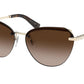 Bvlgari BV6129KB Cat Eye Sunglasses  2041T5-PALE GOLD PLATED 60-15-140 - Color Map gold