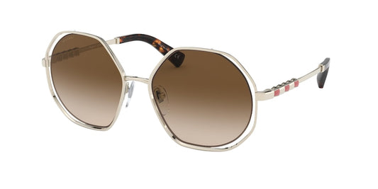 Bvlgari BV6144KB Irregular Sunglasses  204113-PALE GOLD PLATED 55-17-140 - Color Map gold