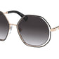 Bvlgari BV6144KB Irregular Sunglasses  20568G-BLACK/PINK GOLD PLATED 55-17-140 - Color Map black