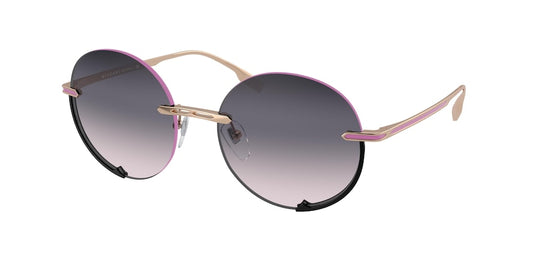 Bvlgari BV6153 Round Sunglasses  201458-PINK GOLD 56-19-140 - Color Map gold
