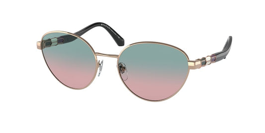 Bvlgari BV6155 Oval Sunglasses  20140Q-PINK GOLD 55-18-140 - Color Map gold