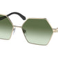 Bvlgari BV6163 Irregular Sunglasses  278/3M-PALE GOLD 56-16-140 - Color Map gold