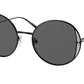 Bvlgari BV6169 Round Sunglasses  206687-BLACK 53-20-140 - Color Map black