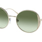 Bvlgari BV6169 Round Sunglasses  278/3M-PALE GOLD 53-20-140 - Color Map gold