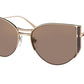 Bvlgari BV6170 Butterfly Sunglasses  20145A-PINK GOLD 55-17-140 - Color Map gold