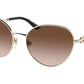 Bvlgari BV6174 Oval Sunglasses  278/13-PALE GOLD 58-18-140 - Color Map gold