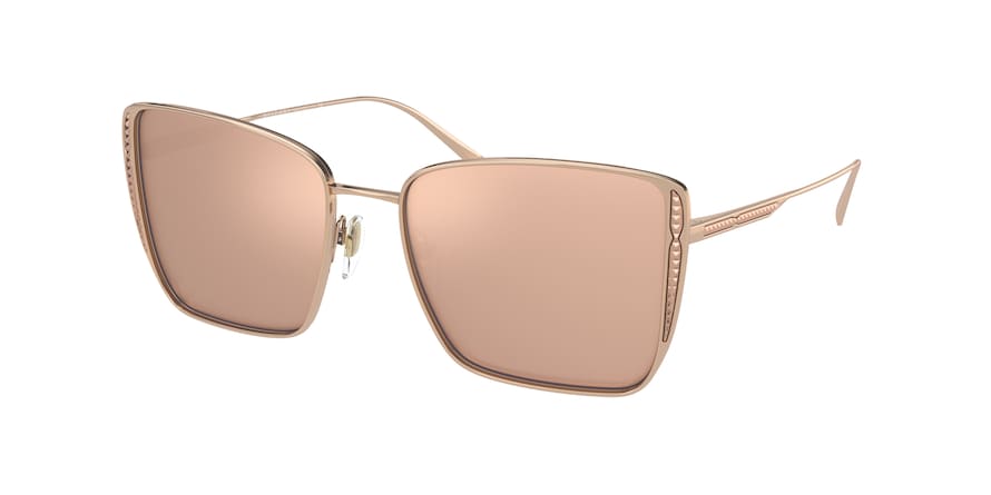 Bvlgari BV6176 Square Sunglasses  20140W-PINK GOLD 55-17-140 - Color Map gold