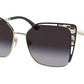 Bvlgari BV6179 Butterfly Sunglasses  278/8G-PALE GOLD/BLACK 55-17-140 - Color Map gold