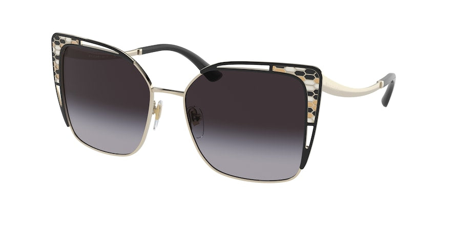 Bvlgari BV6179 Butterfly Sunglasses  278/8G-PALE GOLD/BLACK 55-17-140 - Color Map gold