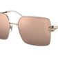 Bvlgari BV6180KB Square Sunglasses  20140W-PINK GOLD PLATED 57-17-140 - Color Map gold