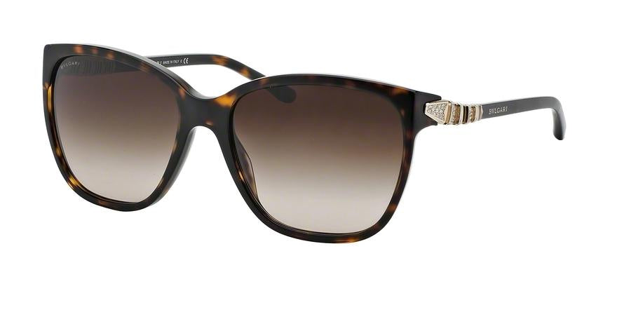 Bvlgari BV8136B Square Sunglasses  504/13-DARK HAVANA 57-17-140 - Color Map havana