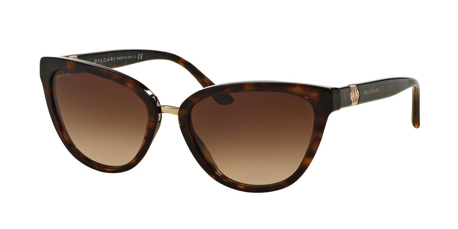 Bvlgari BV8165 Cat Eye Sunglasses  504/13-HAVANA 56-18-135 - Color Map havana