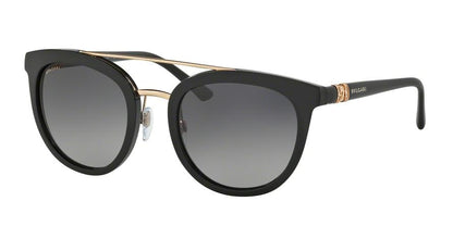 Bvlgari BV8184BF Round Sunglasses  501/T3-BLACK 53-22-145 - Color Map black