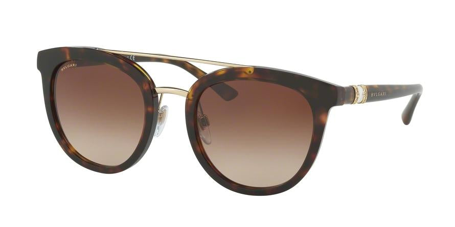 Bvlgari BV8184BF Round Sunglasses  504/13-DARK HAVANA 53-22-145 - Color Map havana
