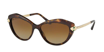 Bvlgari BV8186KB Cat Eye Sunglasses  5193T5-DARK HAVANA 55-16-140 - Color Map havana