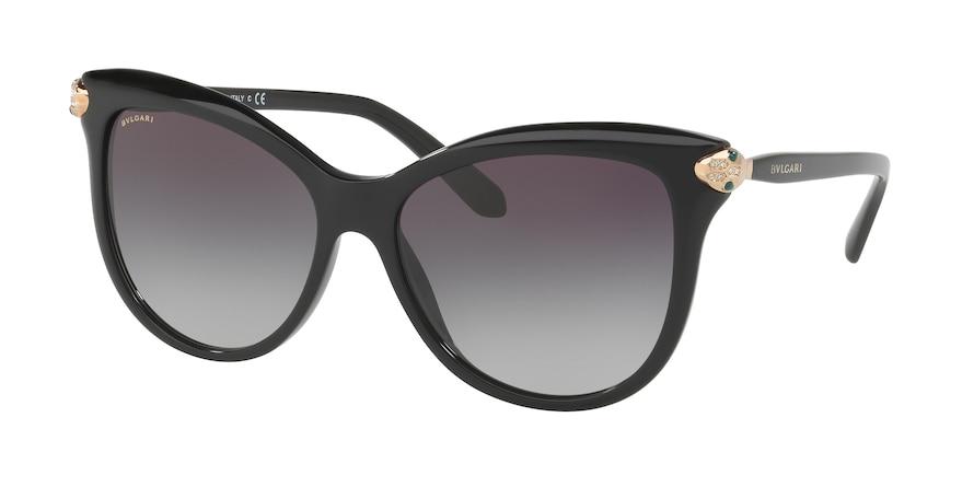 Bvlgari BV8188BF Square Sunglasses  501/8G-BLACK 57-16-145 - Color Map black