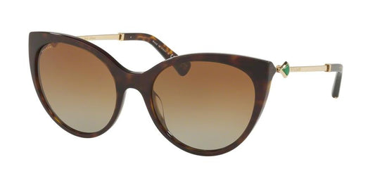 Bvlgari BV8195KB Cat Eye Sunglasses  5193T5-DARK HAVANA 56-19-130 - Color Map havana