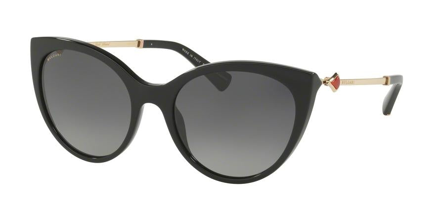 Bvlgari BV8195KB Cat Eye Sunglasses  5195T3-BLACK 56-19-130 - Color Map black
