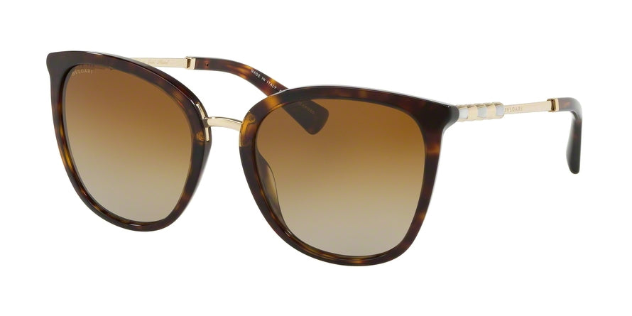 Bvlgari BV8205KF Square Sunglasses  5193T5-DARK HAVANA 56-20-140 - Color Map havana