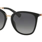 Bvlgari BV8205KF Square Sunglasses  5195T3-BLACK 56-20-140 - Color Map black