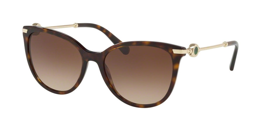Bvlgari BV8206F Oval Sunglasses  504/13-DARK HAVANA 55-17-140 - Color Map havana