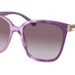 Bvlgari BV8245 Square Sunglasses  55088H-AMETHYST OPAL GRADIENT STRIPED 55-19-145 - Color Map violet