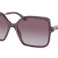 Bvlgari BV8250 Square Sunglasses  55148H-TRANSPARENT AMETHYST 57-16-140 - Color Map violet