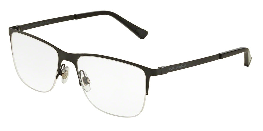 DOLCE & GABBANA DG1283 Square Eyeglasses  1106-MATTE BLACK 55-17-140 - Color Map black