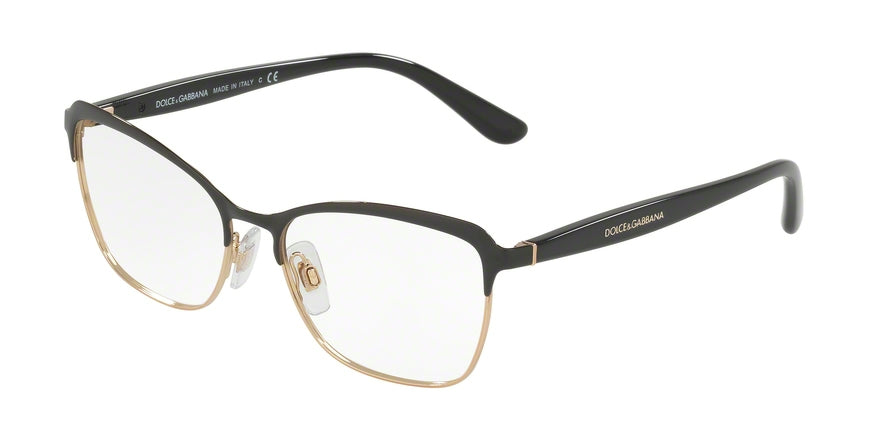 DOLCE & GABBANA DG1286 Butterfly Eyeglasses  01-BLACK/PINK GOLD 53-16-140 - Color Map black