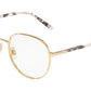 DOLCE & GABBANA DG1304 Round Eyeglasses  02-GOLD 52-20-140 - Color Map gold